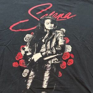 Selena La Reina Roses Graphic T Shirt Mens XL Black Tribute Concert Style